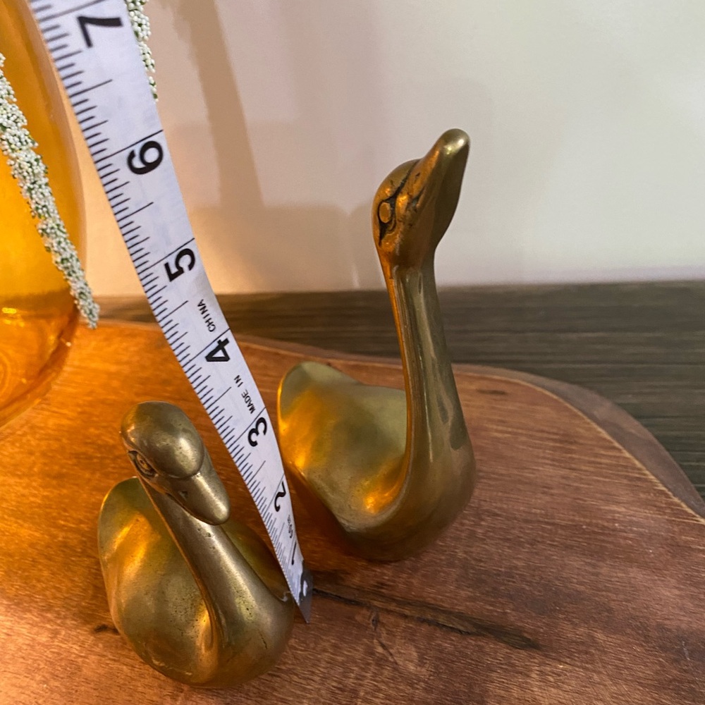 Brass Swans Figurines - Picture 6 of 7